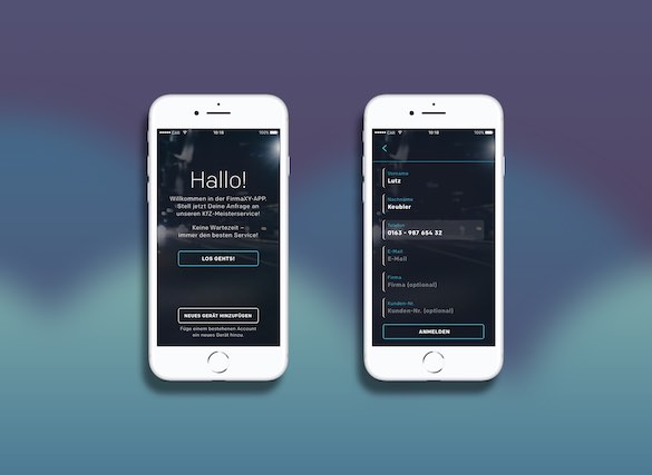 CAPP4 – App für Kundenkommunikation – Screenshots 01 CAPP4 – App für Kundenkommunikation – Screenshots 01